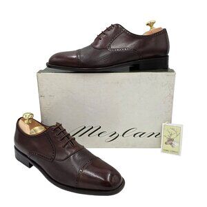 NEW Mezlan Spain Mens 10B Brown Soft Deerskin Leather Dress Shoes Oxfords Nicola